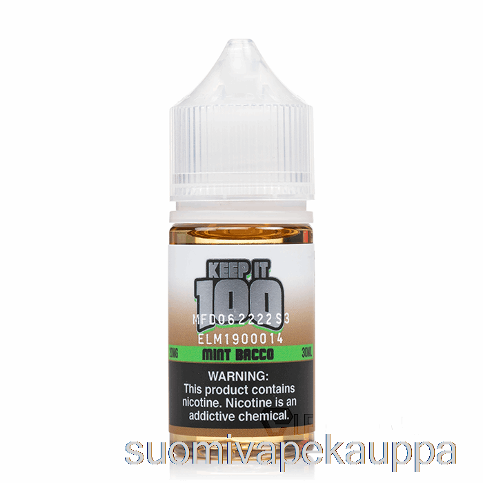 Vape Netistä Minttubaccosuolat - Säilytä 100 - 30ml 50mg